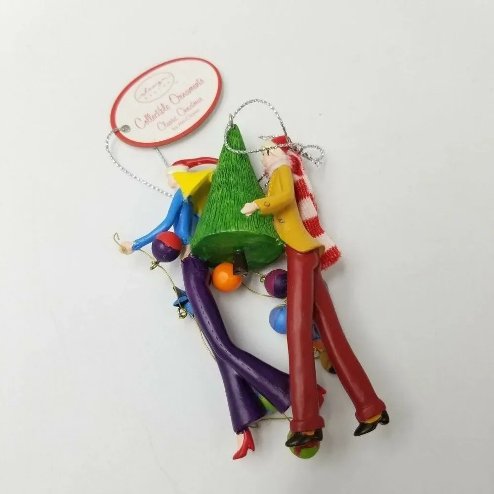 Couple Xmas Tree And Lights Christmas Ornament Collectible Design Design New